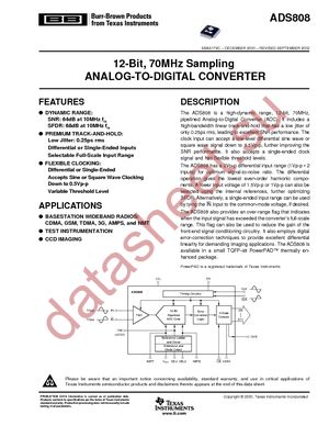 ADS808Y/250 datasheet  